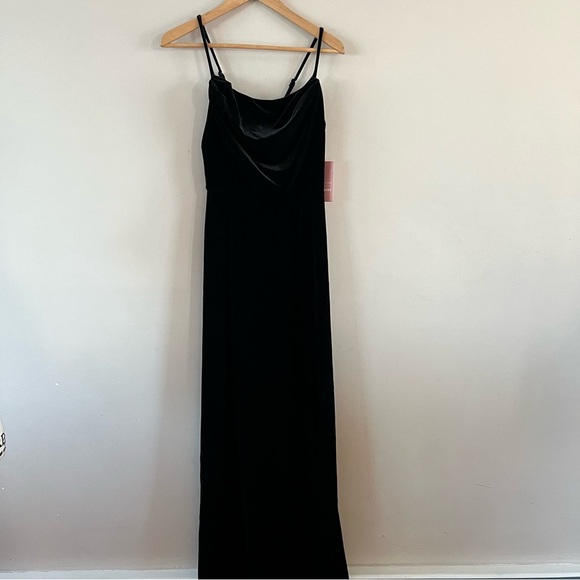 Birdy grey Ash velvet dress Ladies size small Black classic stretch gown - Picture 2 of 9